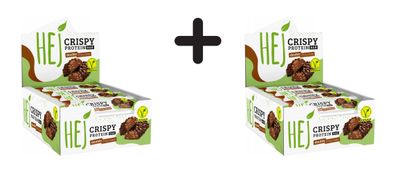 2 x HEJ Natural HEJ Crispy Vegan Protein Bar (12x45g) Double Chocolate