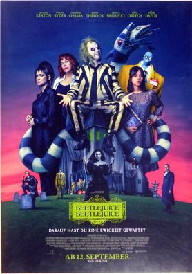 Beetlejuice Beetlejuice - Org. Kinoplakat A1 - Hauptmotiv- Michael Keaton- Filmposter