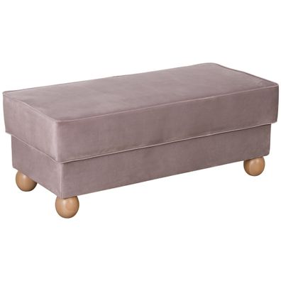 Hocker Kaethe Bezug Samtvelours Buche/rosé 23175