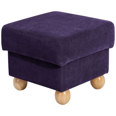 Hocker Kasha Bezug Veloursstoff Buche/violett 22275