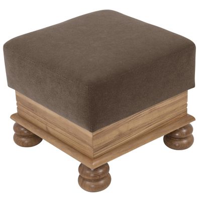 Hocker Katlin Bezug Flockstoff Eiche rustikal/braun 22756