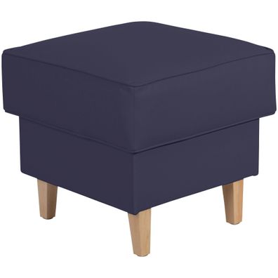 Hocker Karlen Bezug Kunstleder Buche/blau 22094