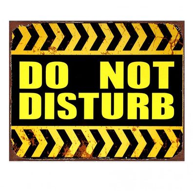 Clayre & Eef Textschild 25x20 cm Schwarz Gelb Eisen (Gr. 25x1x20 cm)