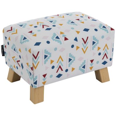 Hocker Kaela Bezug Flachgewebe Buche/weiß 23173