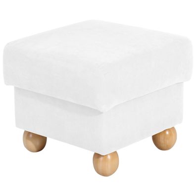 Hocker Kasha Bezug Veloursstoff Buche/creme 22267