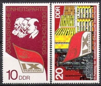 DDR Nr.2123/24 * * IX Parteitag der SED 1976, postfrisch