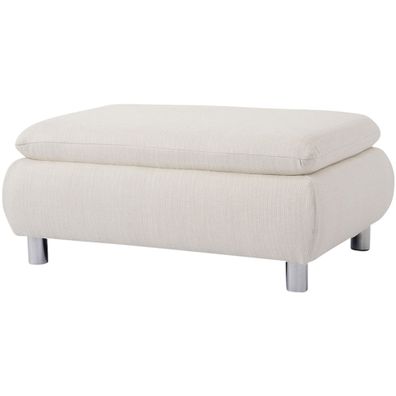 Hocker Kaye Bezug feines Strukturgewebe verchromt/creme 23068