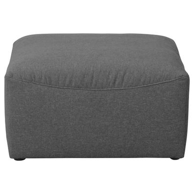 Hocker Kaleigh Bezug Flachgewebe schwarz/anthrazit 23221