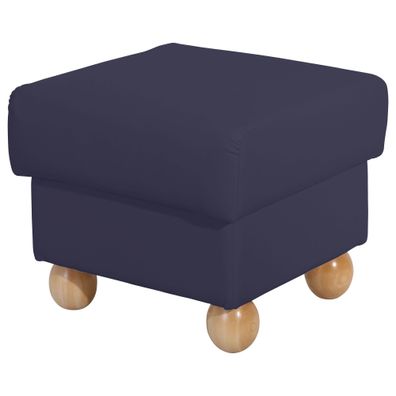 Hocker Kasha Bezug Kunstleder Buche/blau 22292