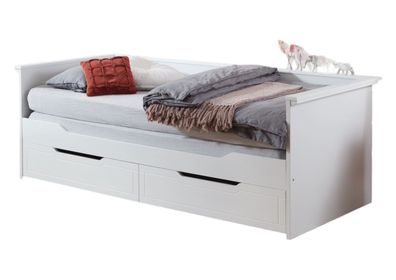 Funktionsbett Giuseppa 208x101x71,5 MDF Weiß lackiert 11259