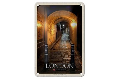 Blechschild 18 x 12 cm Reise Motiv: London East End Jack Ripper Tour