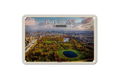 Blechschild 18 x 12 cm Reise Motiv: London England Hyde Park