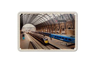 Blechschild 18 x 12 cm Reise Motiv: London UK King`s Cross Station