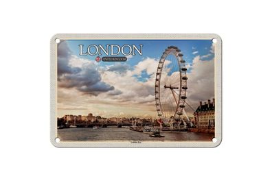 Blechschild 18 x 12 cm Reise Motiv: United Kingdom England London Eye