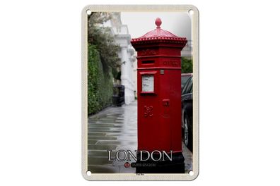 Blechschild 18 x 12 cm Reise Motiv: London England UK Post Box