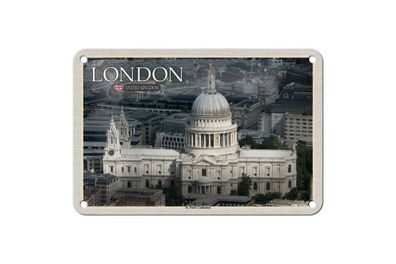 Blechschild 18 x 12 cm Reise Motiv: St. Paul´s Cathedral London UK