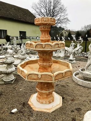 Terracotta Becken Brunnen Steinbrunnen Etagenbrunnen Springbrunnen Gartenbrunnen