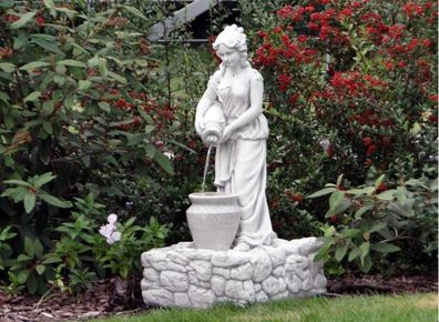 Griechischer Figurenbrunnen Springbrunnen Gartenspringbrunnen Frau mit Krug