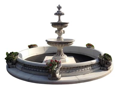 Antikes Wohndesign Spring- & Zierbrunnen AWD-SS-023 B:500cm H:280cm