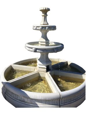 Antikes Wohndesign Spring- & Zierbrunnen AWD-SS-026 B:245cm H:210cm