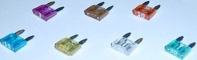 Mini - Sicherung 3 -30 Ampere - 10 Stück Packung