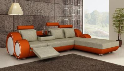 Ecksofa Wohnlandschaft Stoffsofa Textilsofa Polster Sofa Couch Ecke Lagerware