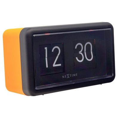 NeXtime - 5228OR - Wanduhr - 18x10cm - orange - Flip Clock