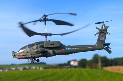 RC Mini Hubschrauber AH-64 APACHE ferngesteuerter Helikopter mit Gyro Licht LED