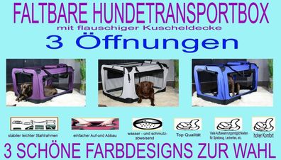 Faltbare Hundebox BELLO Hundetransportbox Autotransportbox Reisebox Hund Auto