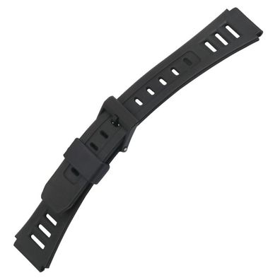 Minott Uhrenarmband 19mm schwarz Kunststoff Dornschließe