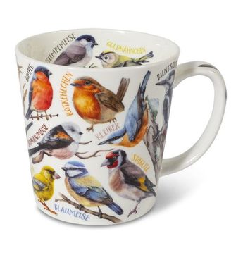 Kaffeebecher Wintervögel, Kaffeetasse Tassen Teetassen Kaffeepott Henkelbecher Vogel