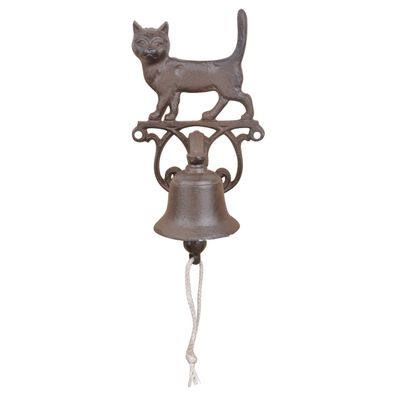 Esschert Design Türglocke Katze Antikbraun - Gusseisen