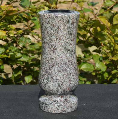 Vase Blumenvase Grabvase Gartenvase Granitvase Friedhof-Vase Granit Orion