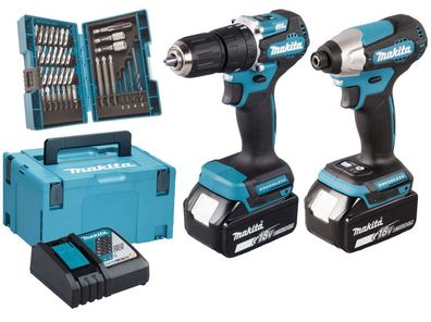 Makita Akku-Kombo-Kit DLX2414JX4 18 V 2 X 3,0 AH, L. Gerät DC18RC, MAKPAC GR. 3