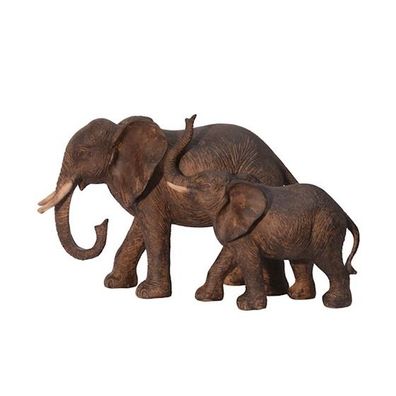 Dekofigur Elefant 18 x 32 x16 cm Elephant Elefanten Deko Figur Afrika Antik Stil