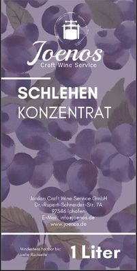 Schlehe - Fruchtsaft Konzentrat zur Herstellung von Wein, Bowle, Speiseeis uvm. 1 Li