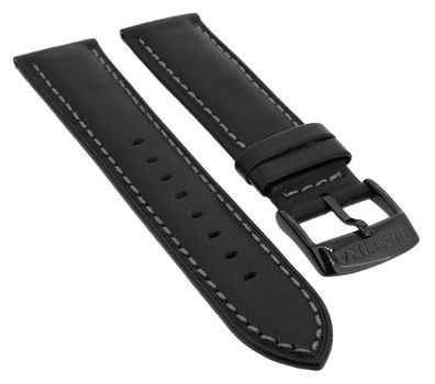 Festina Chronograph Uhrenarmband 22mm Leder graue Naht schwarz F20344