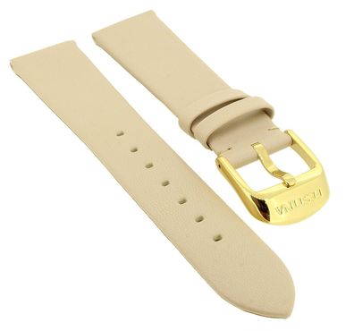 Festina Chronograph ? Uhrenarmband 21mm ? Leder glatt beige ? F16605