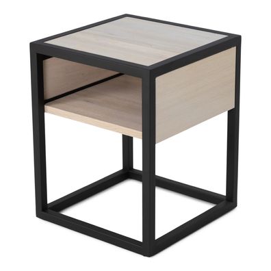 Spinder Design DIVA ONE-NIGHTSTAND Nachttisch - White Sand / Schwarz