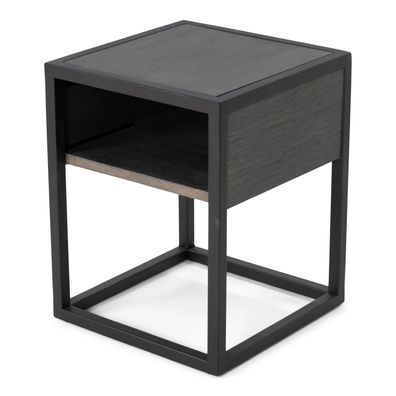 Spinder Design DIVA ONE-NIGHTSTAND Nachttisch - Grau / Schwarz