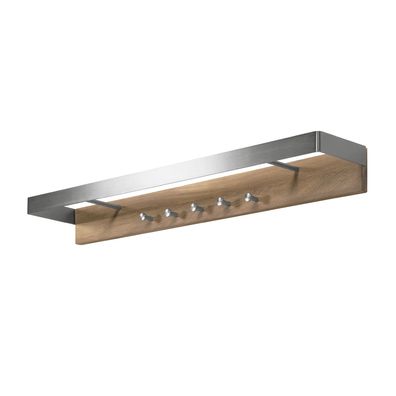 Spinder Design NOA 2 Wandgarderobe - Edelstahl / Eich