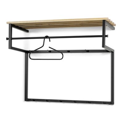 Spinder Design Rizzoli XL (100 cm) Wandgarderobe - Schwarz / Eichen