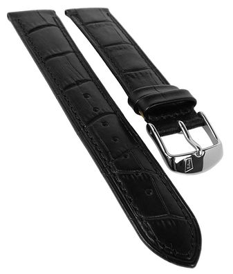 Festina ? Uhrenarmband 22mm schwarz Leder Krokoprägung Naht ? F16873