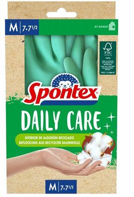 Spontex Daily Care Haushaltshandschuhe Tägliche Sorgfalt f. Hände Umwelt Gr. M-L