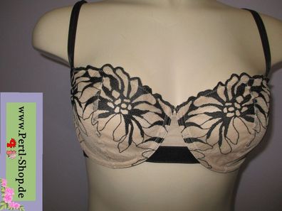 Neu, Chantelle, Bügel Bh, Nude-Schwarz, Blumen 80 G, 85 D, 85 E, 85 B