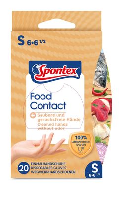 Spontex Food Contact Einweghandschuhe Nitril blau 20 Stück Gr. S + M + L