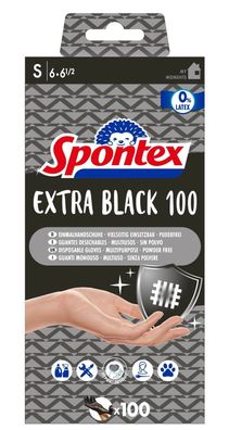 Spontex Extra Black Einweghandschuhe Vinyl 100 Stück Gr. S+M+L Neu im Sortiment