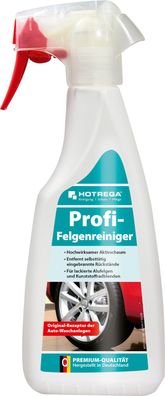 Hotrega Profi Felgenreiniger 500 ml Sprühflasche Stahlfelgen Auto