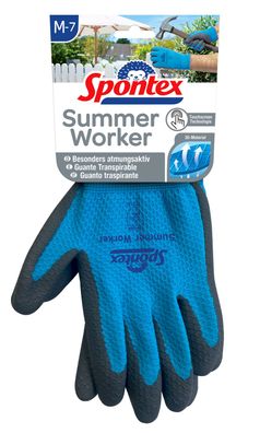 Spontex Summer Worker Gartenhandschuh Atmungsaktiv blau - grau Gr. M - XL (Gr. XL)