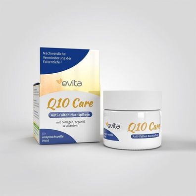 evita Q 10 Care Anti - Falten Nachtpflege 50 ml ohne Mikroplastik (Gr. Standardgröße)